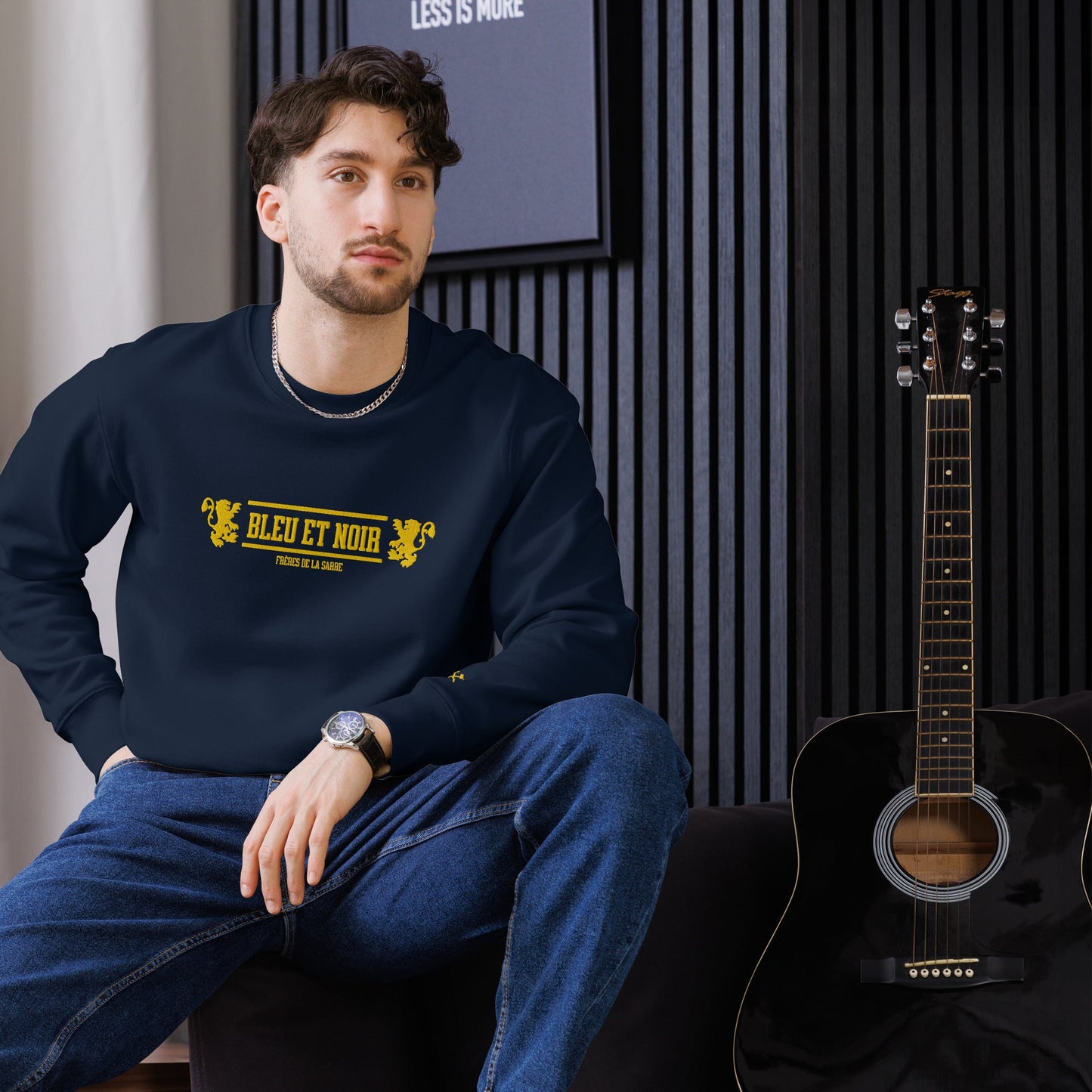 FDLS gestickter Sweater - "Bleu et Noir" - FRÈRES DE LA SARRESweater
