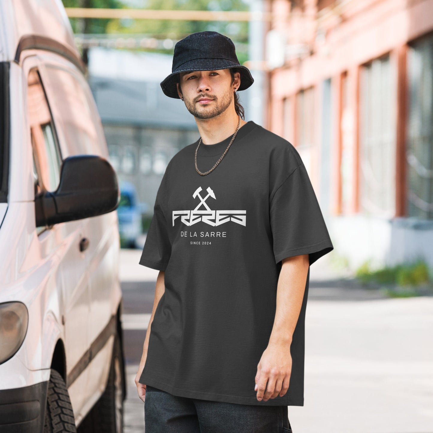 FDLS Oversized Shirt - "Logo" - FRÈRES DE LA SARRET - ShirtSchwarz
