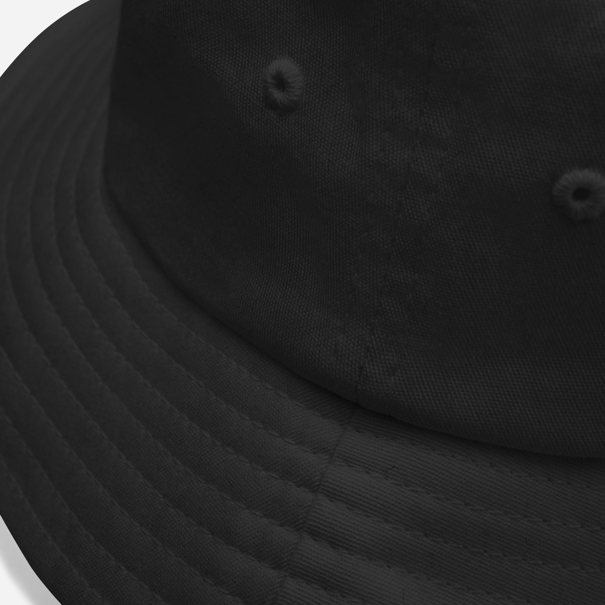 Frères de la Sarre Saarbrücken Fischerhut mit mit gestickten 66 Design in blau gelb auf schwarzem Bucket-Hat (Zoom-Ansicht)