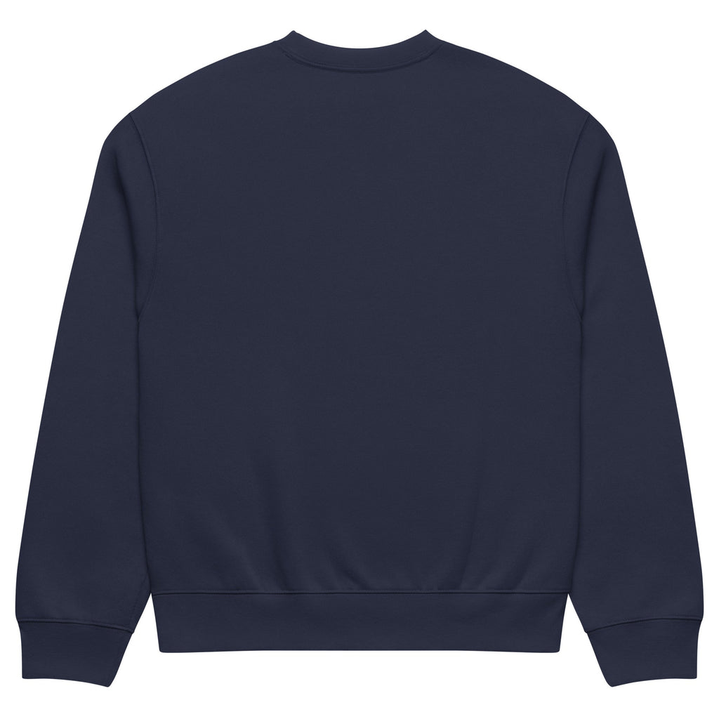 FDLS gestickter Oversize Sweater - Bleu et noir navy - FRÈRES DE LA SARRE