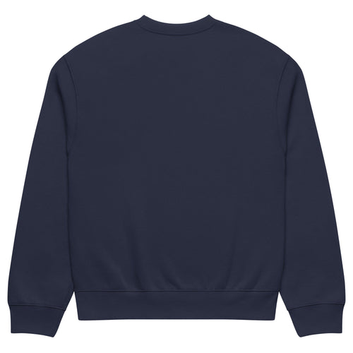 FDLS gestickter Oversize Sweater - Bleu et noir navy - FRÈRES DE LA SARRE