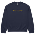 FDLS gestickter Oversize Sweater - Bleu et noir navy - FRÈRES DE LA SARRE