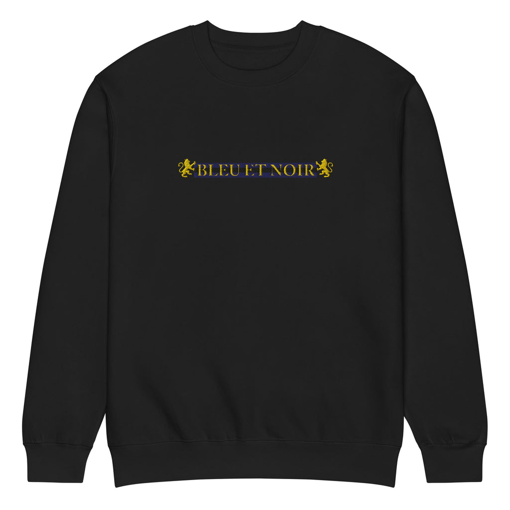 FDLS gestickter Oversize Sweater - Bleu et noir schwarz - FRÈRES DE LA SARRE