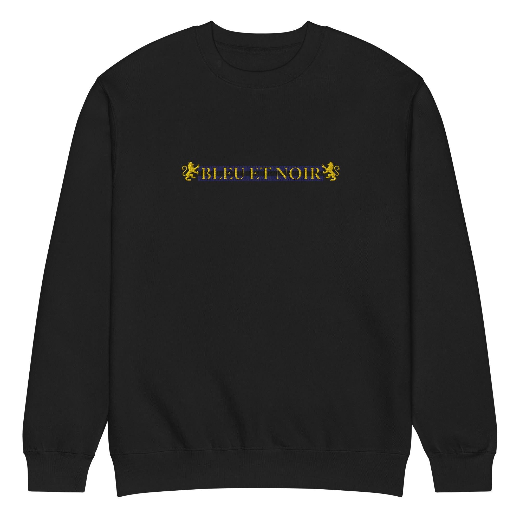 FDLS gestickter Oversize Sweater - Bleu et noir schwarz - FRÈRES DE LA SARRE