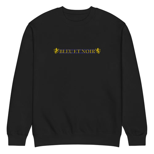 FDLS gestickter Oversize Sweater - Bleu et noir schwarz - FRÈRES DE LA SARRE