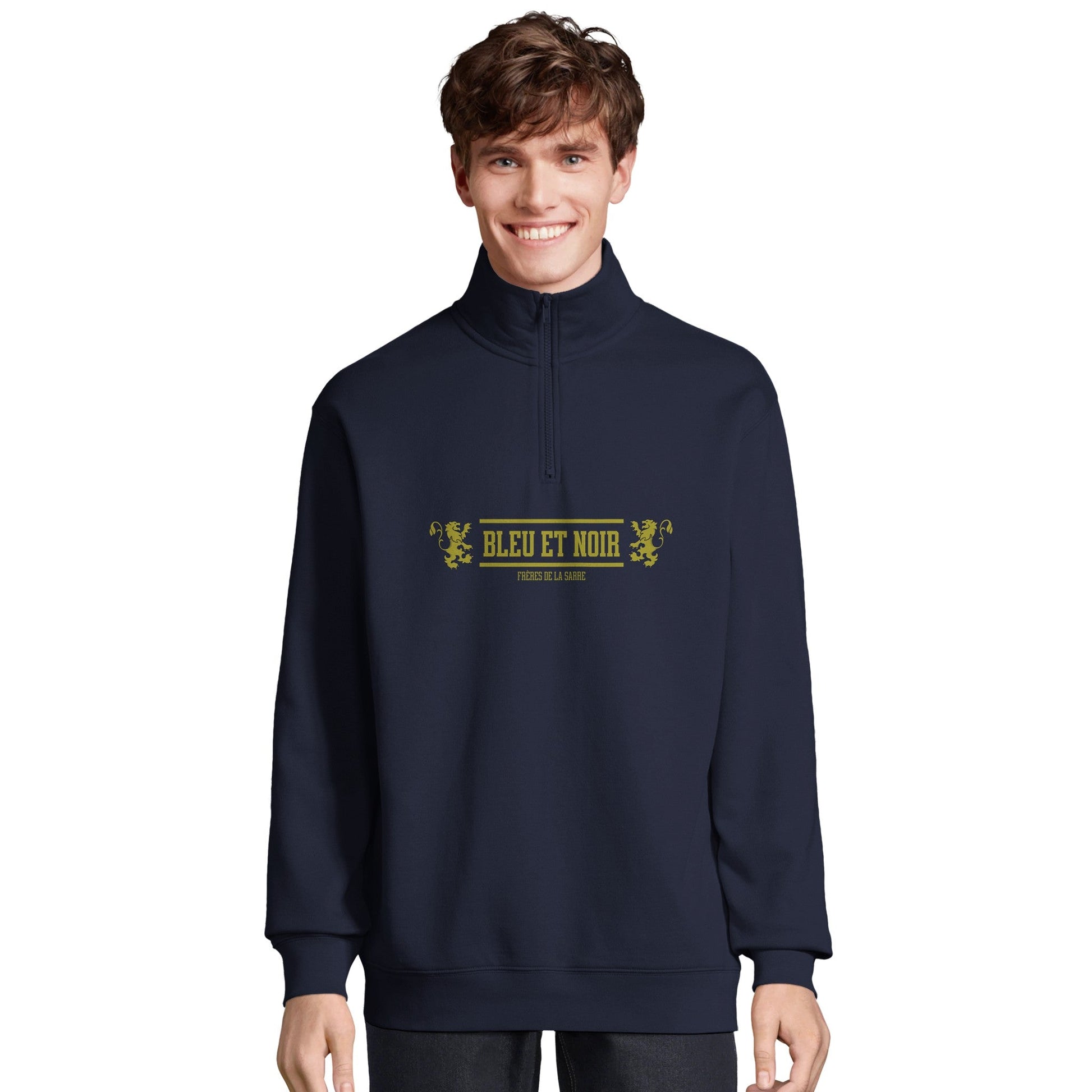 FDLS Half Zip - "Bleu et Noir" - FRÈRES DE LA SARREHalf Zip