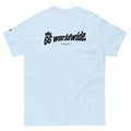 Frères de la Sarre Saarbrücken Sweater mit dem 66 worldwide Backprint und der Ludwigskirche in babyblau - Back