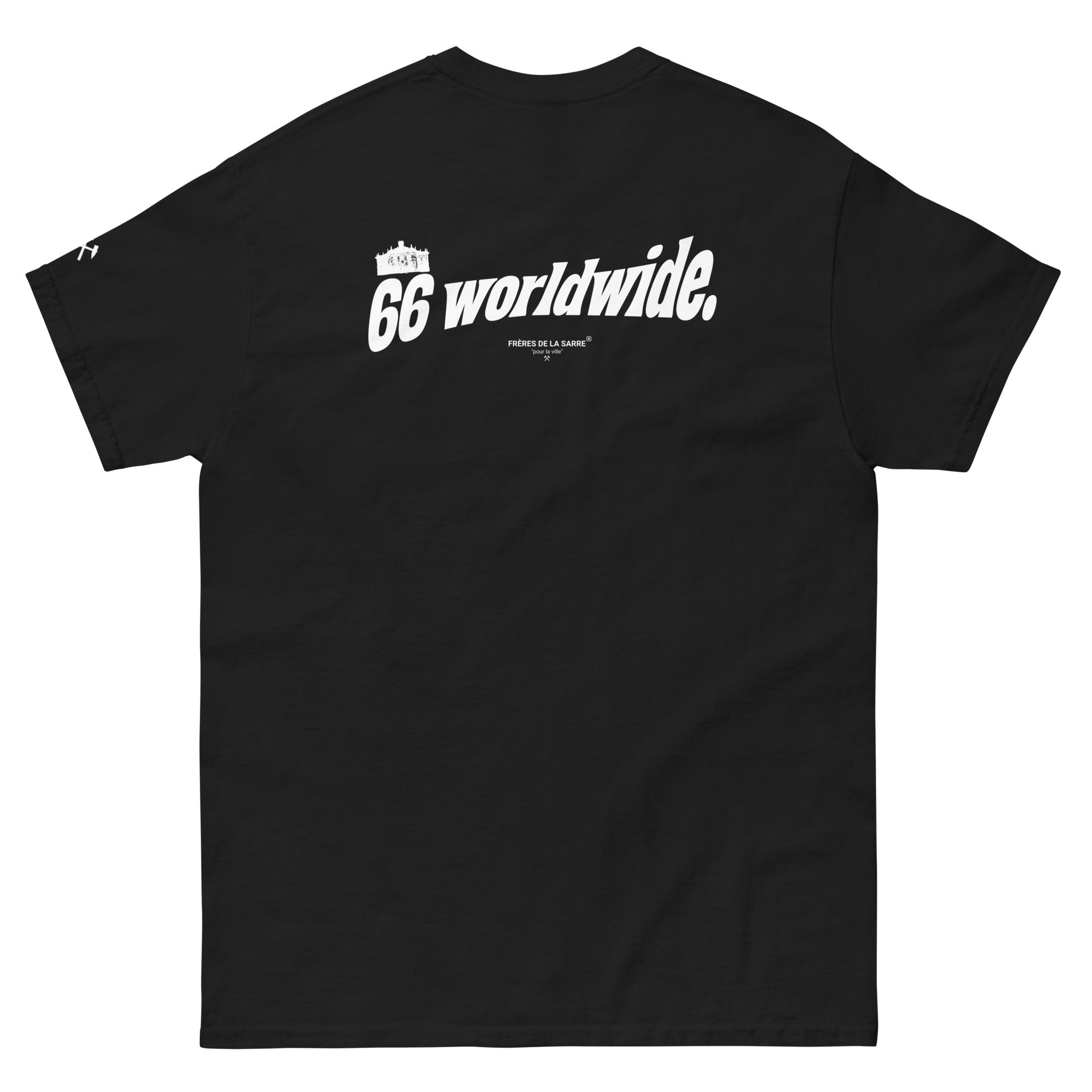 Frères de la Sarre Saarbrücken Sweater mit dem 66 worldwide Backprint und der Ludwigskirche in schwarz - Back