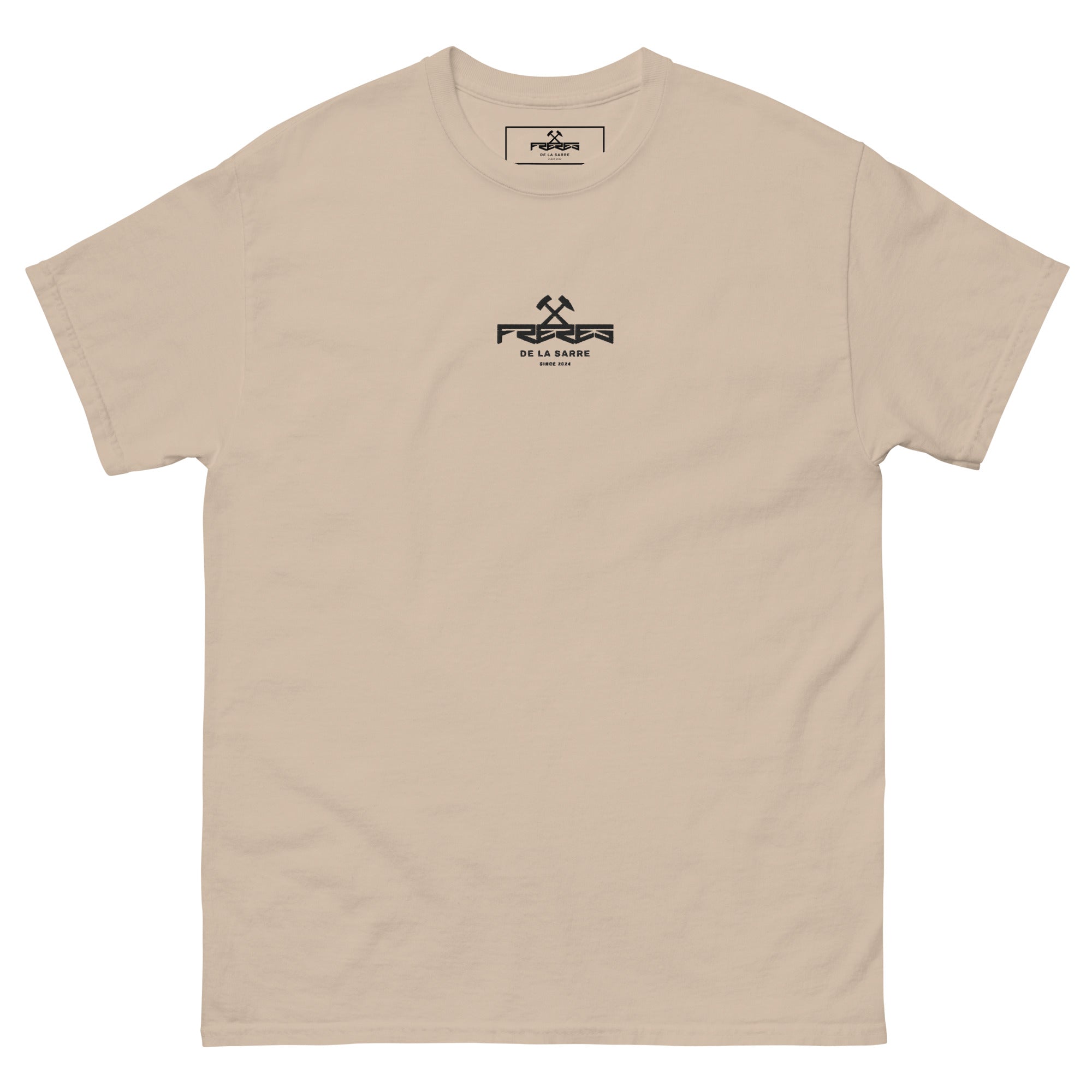 Frères de la Sarre Shirt mit St. Johanner Markt Backprint braun