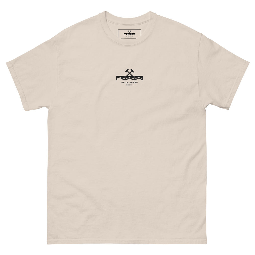 Frères de la Sarre Shirt mit St. Johanner Markt Backprint beige