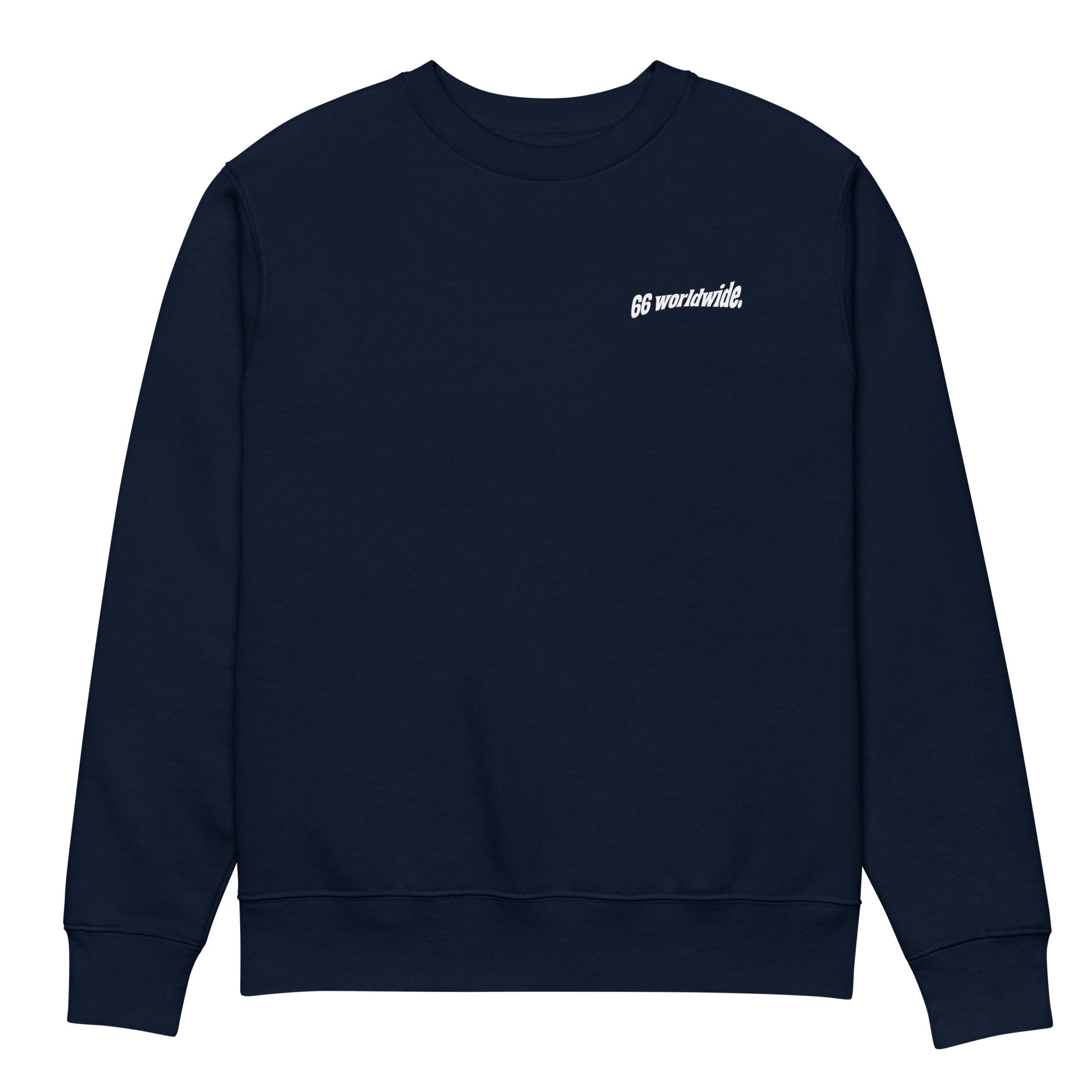 Frères de la Sarre Saarbrücken Sweater mit dem 66 worldwide Backprint und der Ludwigskirche in navy - Front