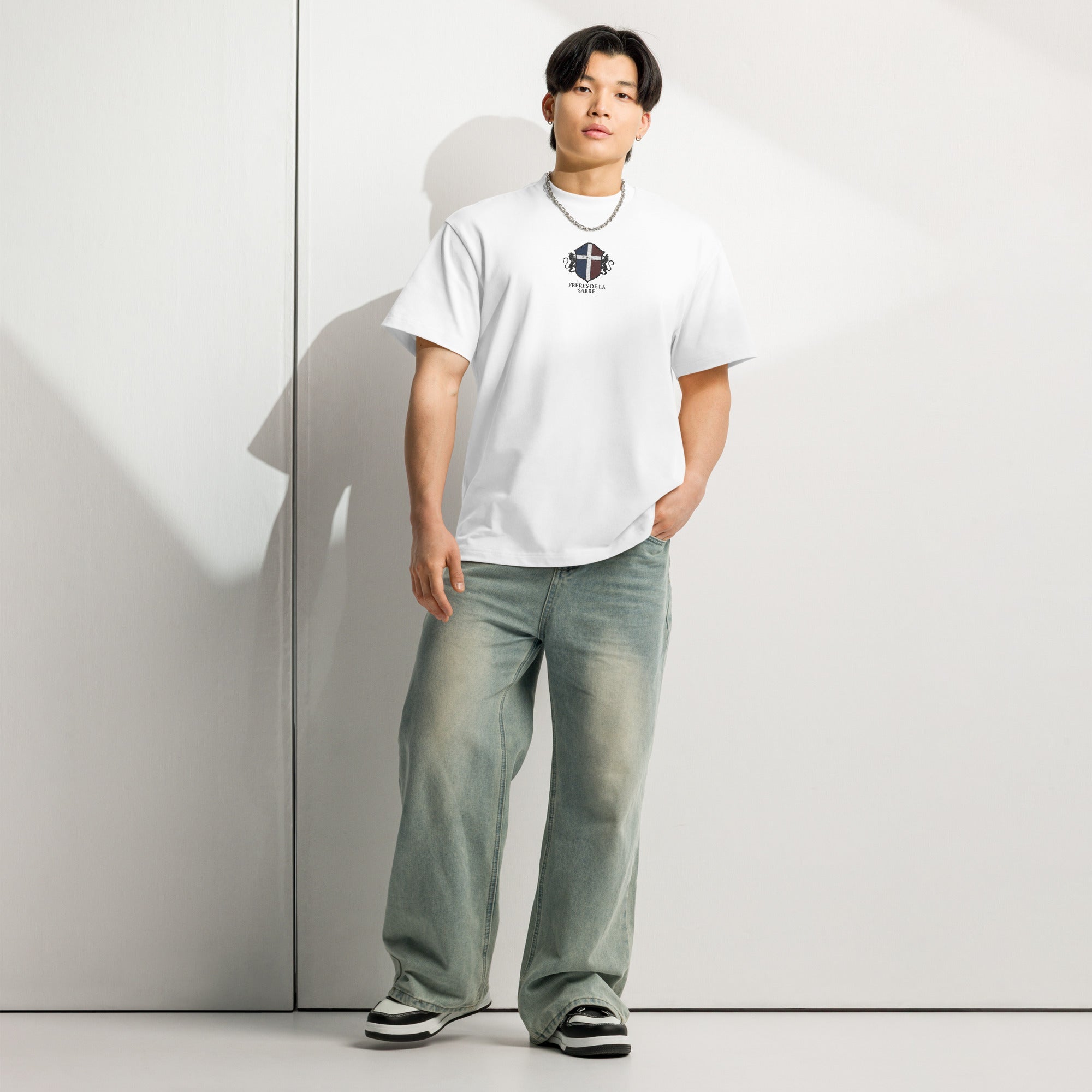 Frères de la Sarre gesticktes Shirt - seleSAAR Logo weiß - FRÈRES DE LA SARRET-Shirt