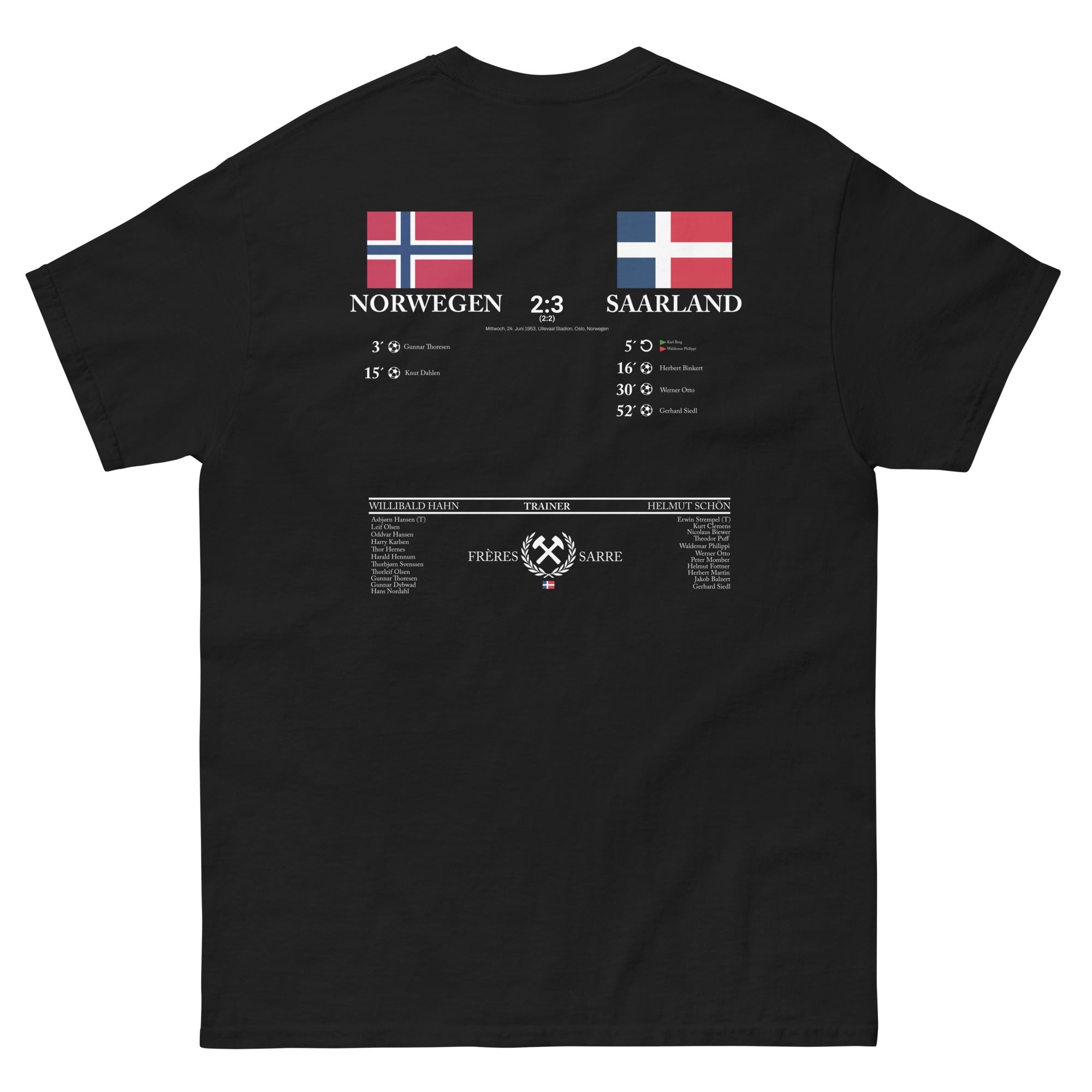 Frères de la Sarre Shirt - Norwegen vs Saarland - FRÈRES DE LA SARRES
